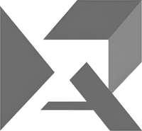 Минималистичный абстрактный логотип компании Pump-Jp в серых тонах на белом фоне
